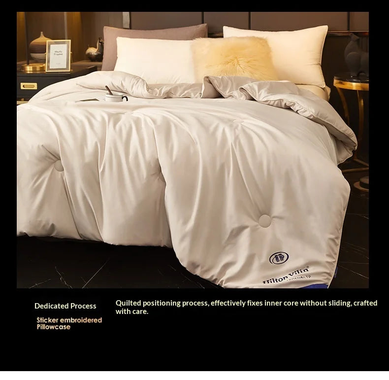 Water-Washed Cotton Quilt – Silk Cotton Fill | All-Season Hotel-Quality Comforter