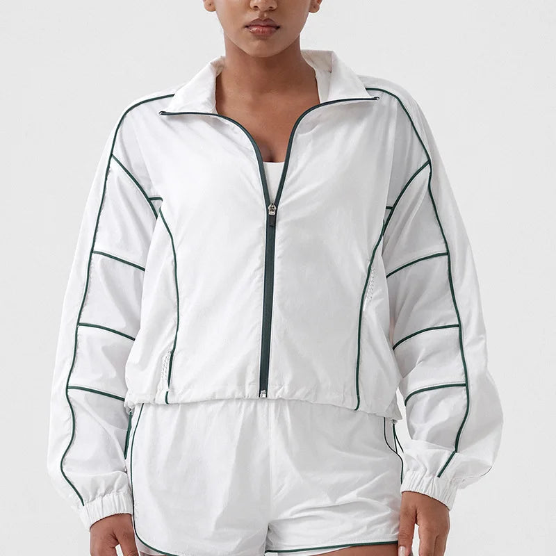 Women's 3-Piece Activewear Set – Zip Jacket, Sports Bra & Shorts | Quick Dry
