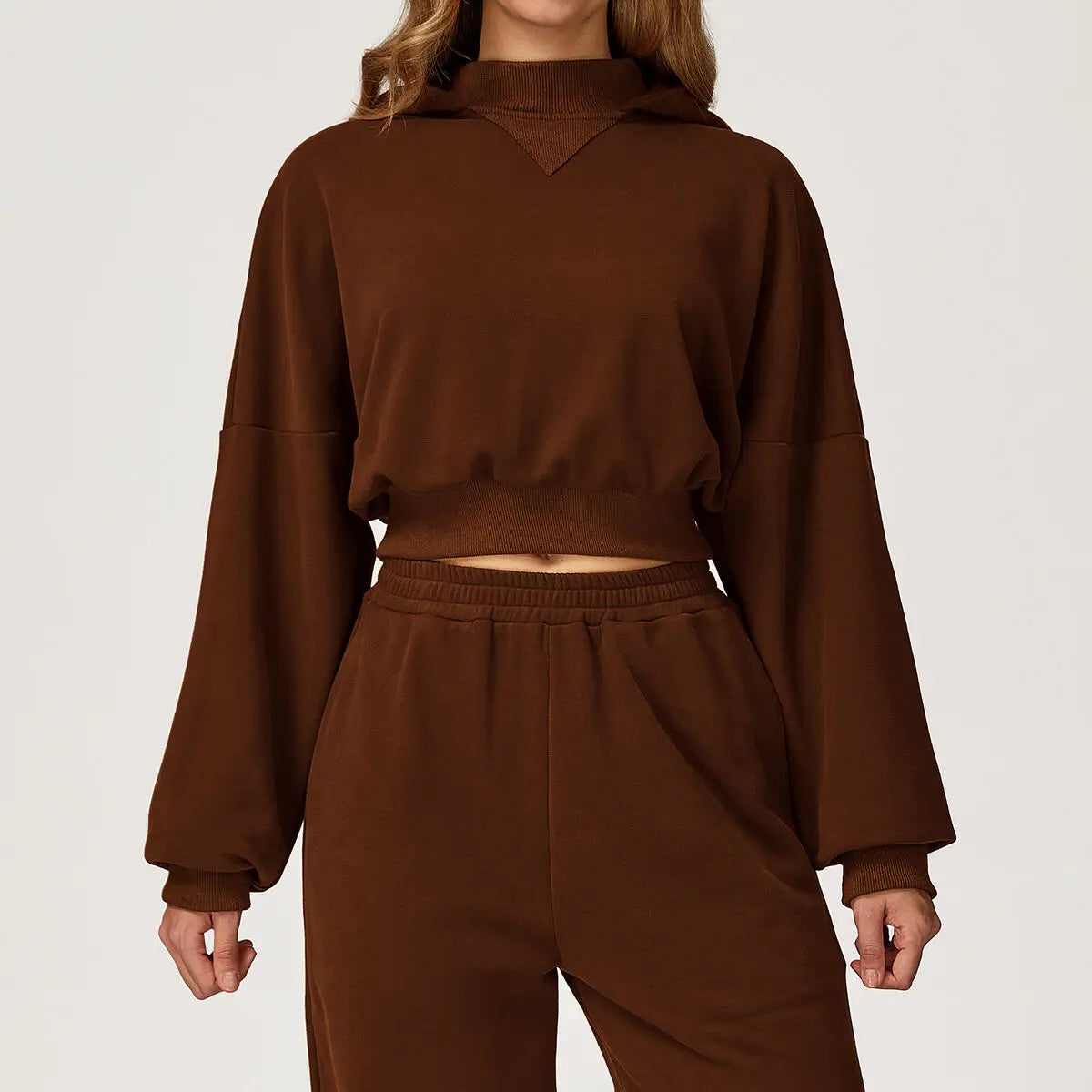 Women's 2-Piece Cropped Hoodie & Jogger Set – Gym to Street Activewear
