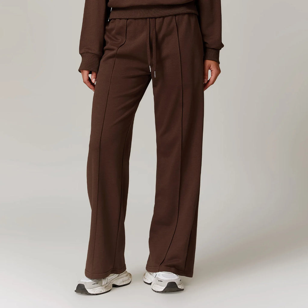 Custom High-quality Casual Sports Sweatshirt Women's High Waist Wide-leg Long-sleeved Jogging Clothes Gym Running Fitness Set (each piece sold separately)