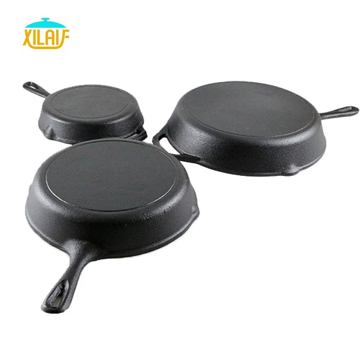 Cast Iron Frying Pan – Pre-Seasoned Skillet for Home & Outdoor Cooking