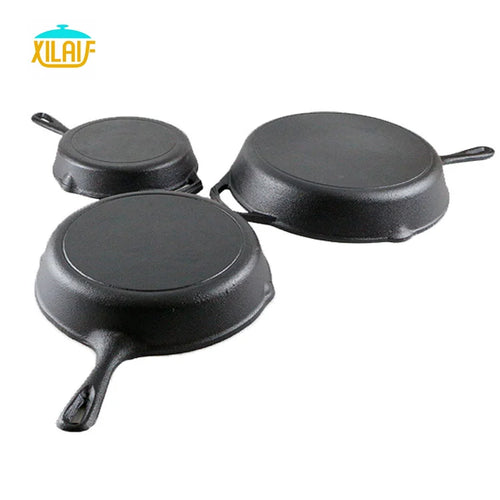 Cast Iron Frying Pan – Pre-Seasoned Skillet for Home & Outdoor Cooking