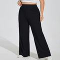 Plus Size High Waist Wide Leg Yoga Pants – Women's Breathable Casual Activewear