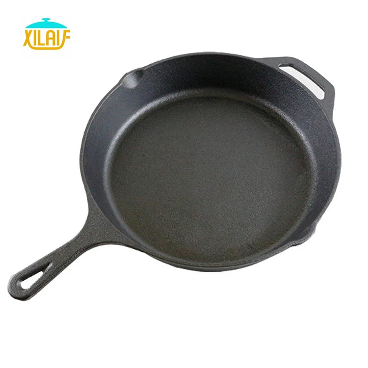 Cast Iron Frying Pan – Pre-Seasoned Skillet for Home & Outdoor Cooking