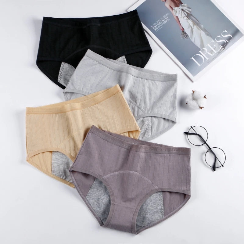 High Elasticity Women Postpartum Menstrual Briefs Washable Reusable Cotton Underwear