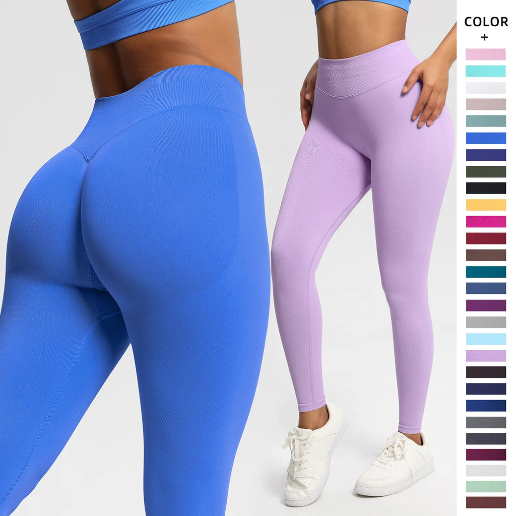 Women's Seamless Scrunch Leggings – High Waist Yoga & Workout Pants