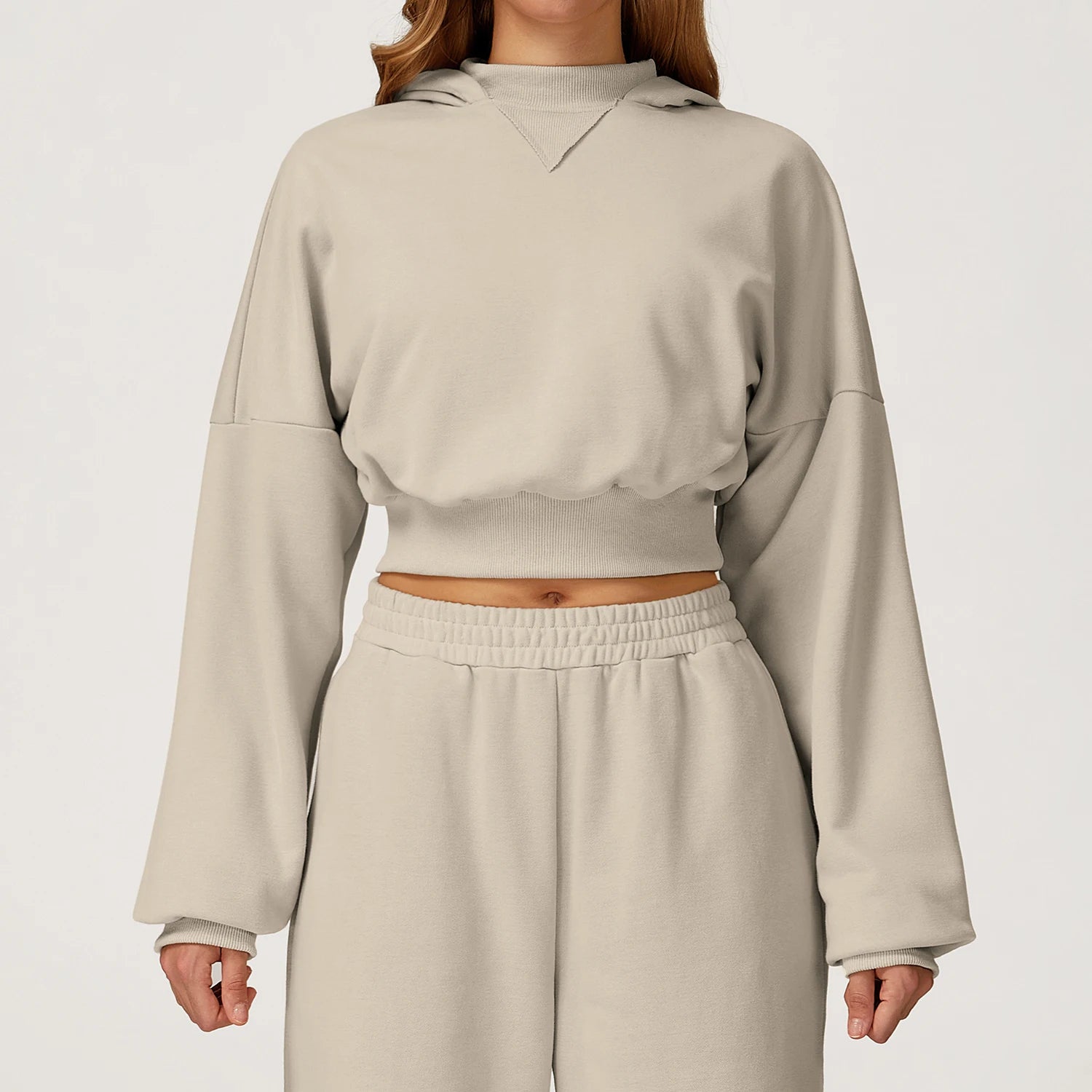 Women's 2-Piece Cropped Hoodie & Jogger Set – Gym to Street Activewear