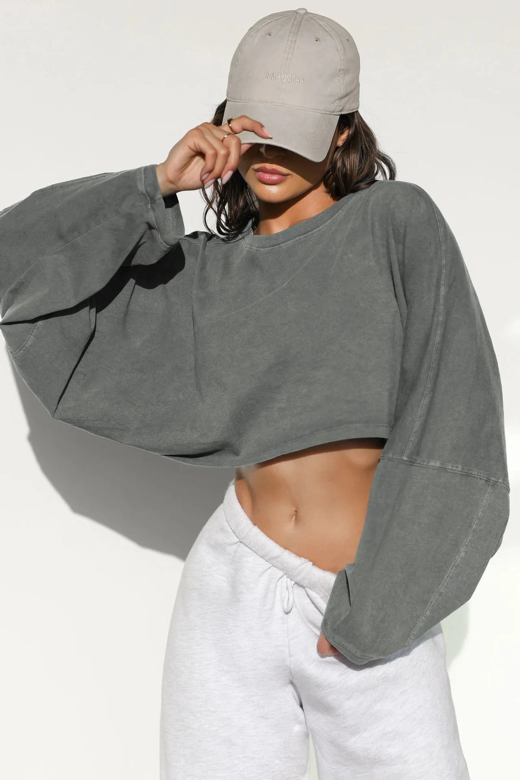 2026 Cute Women's Navel Crewneck Short Sports Base Knitted Long Sleeve Sweater