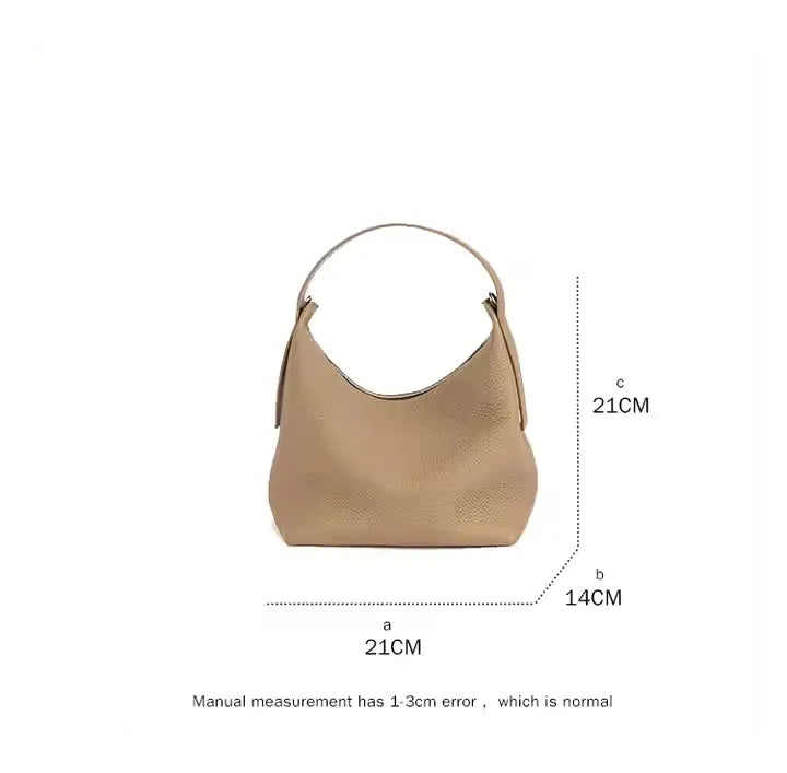Lichee Pattern Genuine Leather Crossbody Bag – Women's Vintage Messenger