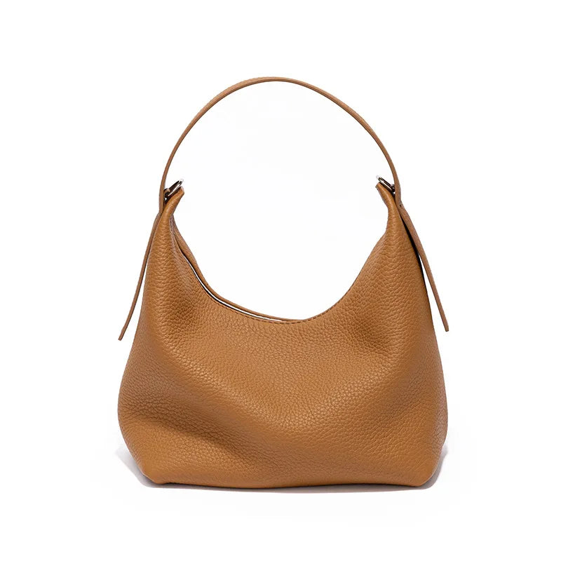 Lichee Pattern Genuine Leather Crossbody Bag – Women's Vintage Messenger
