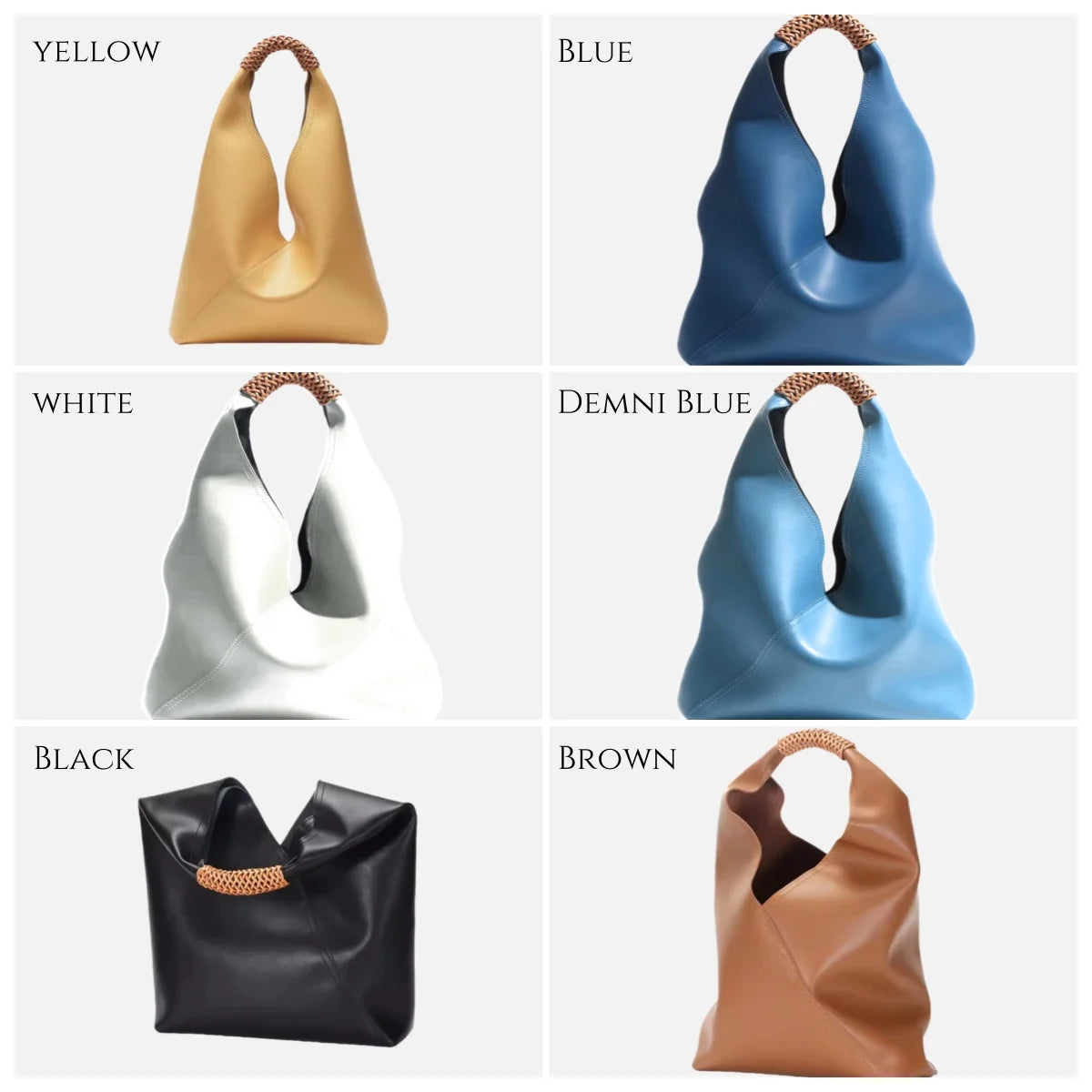 Cowhide Leather Bucket Tote Bag – Women's Everyday Shoulder Bag