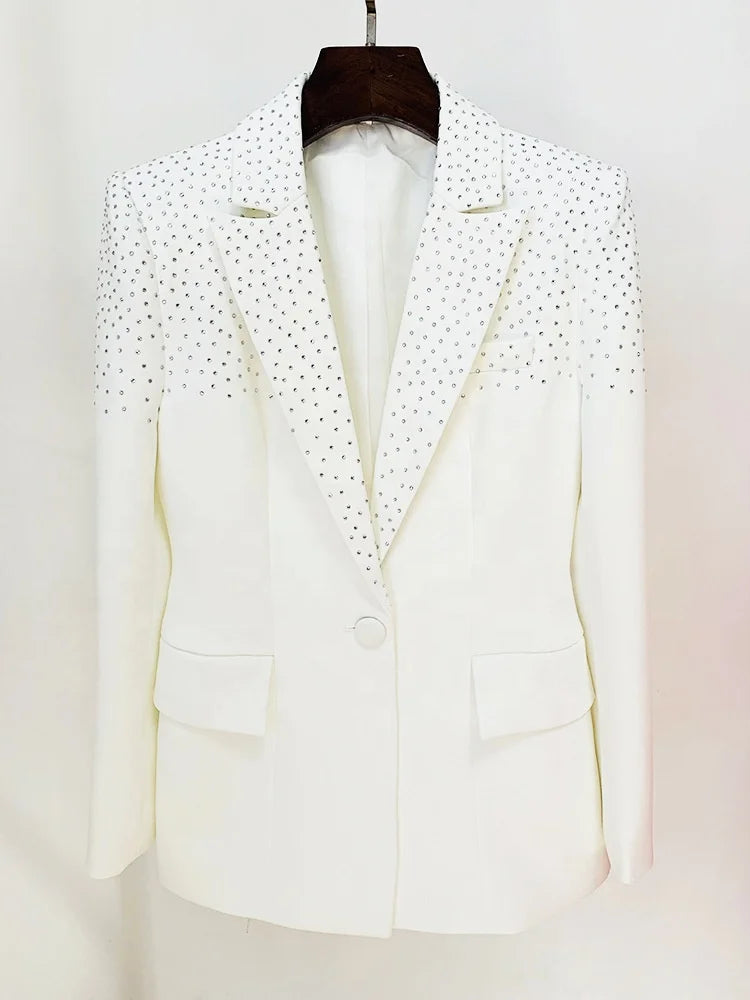 Women's Rhinestone Blazer & Mini Skirt Set