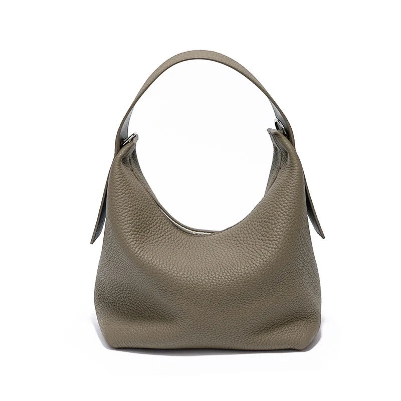 Lichee Pattern Genuine Leather Crossbody Bag – Women's Vintage Messenger