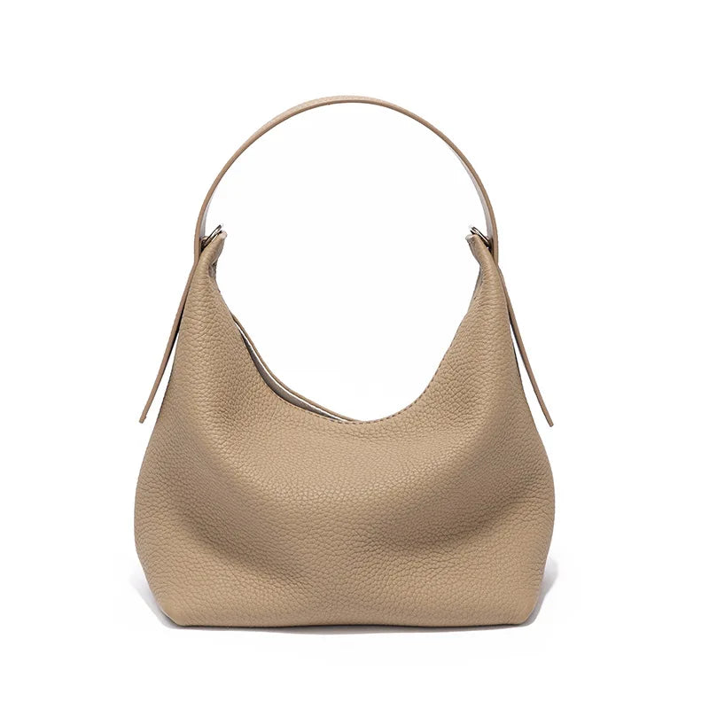 Lichee Pattern Genuine Leather Crossbody Bag – Women's Vintage Messenger