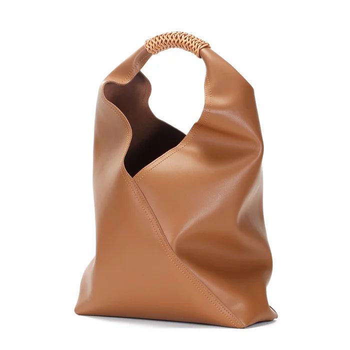 Cowhide Leather Bucket Tote Bag – Women's Everyday Shoulder Bag