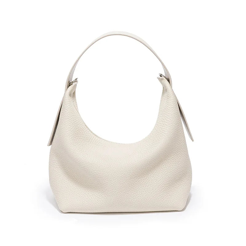 Lichee Pattern Genuine Leather Crossbody Bag – Women's Vintage Messenger