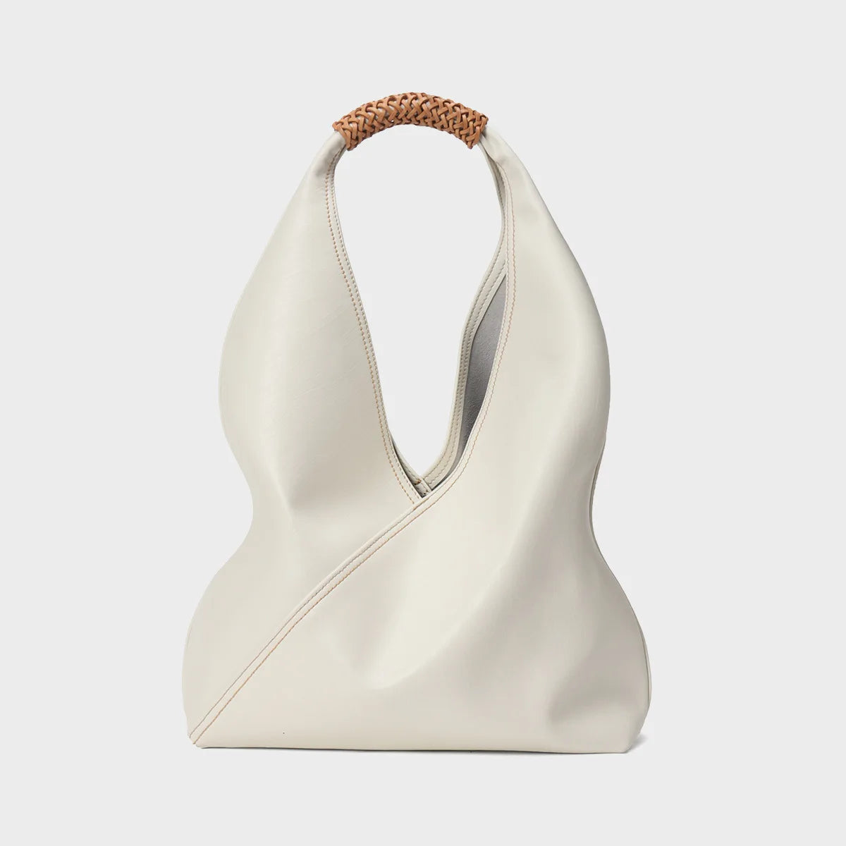 Cowhide Leather Bucket Tote Bag – Women's Everyday Shoulder Bag
