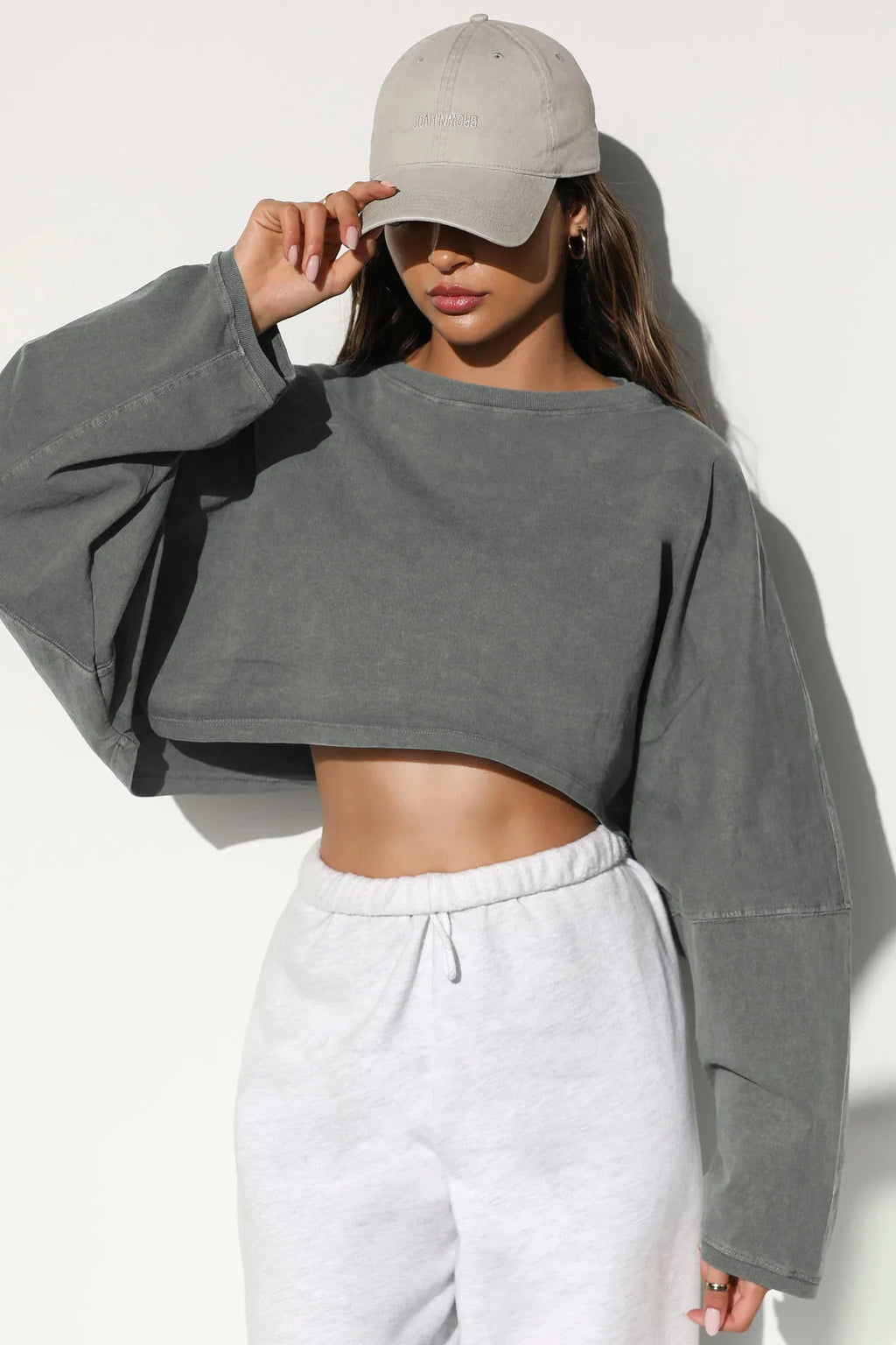 2026 Cute Women's Navel Crewneck Short Sports Base Knitted Long Sleeve Sweater