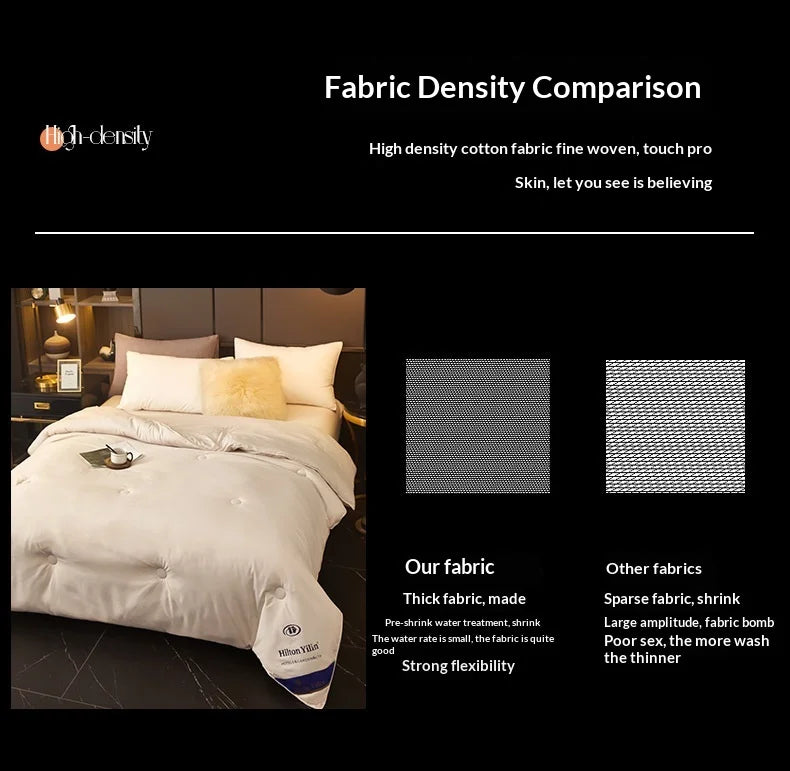 Water-Washed Cotton Quilt – Silk Cotton Fill | All-Season Hotel-Quality Comforter
