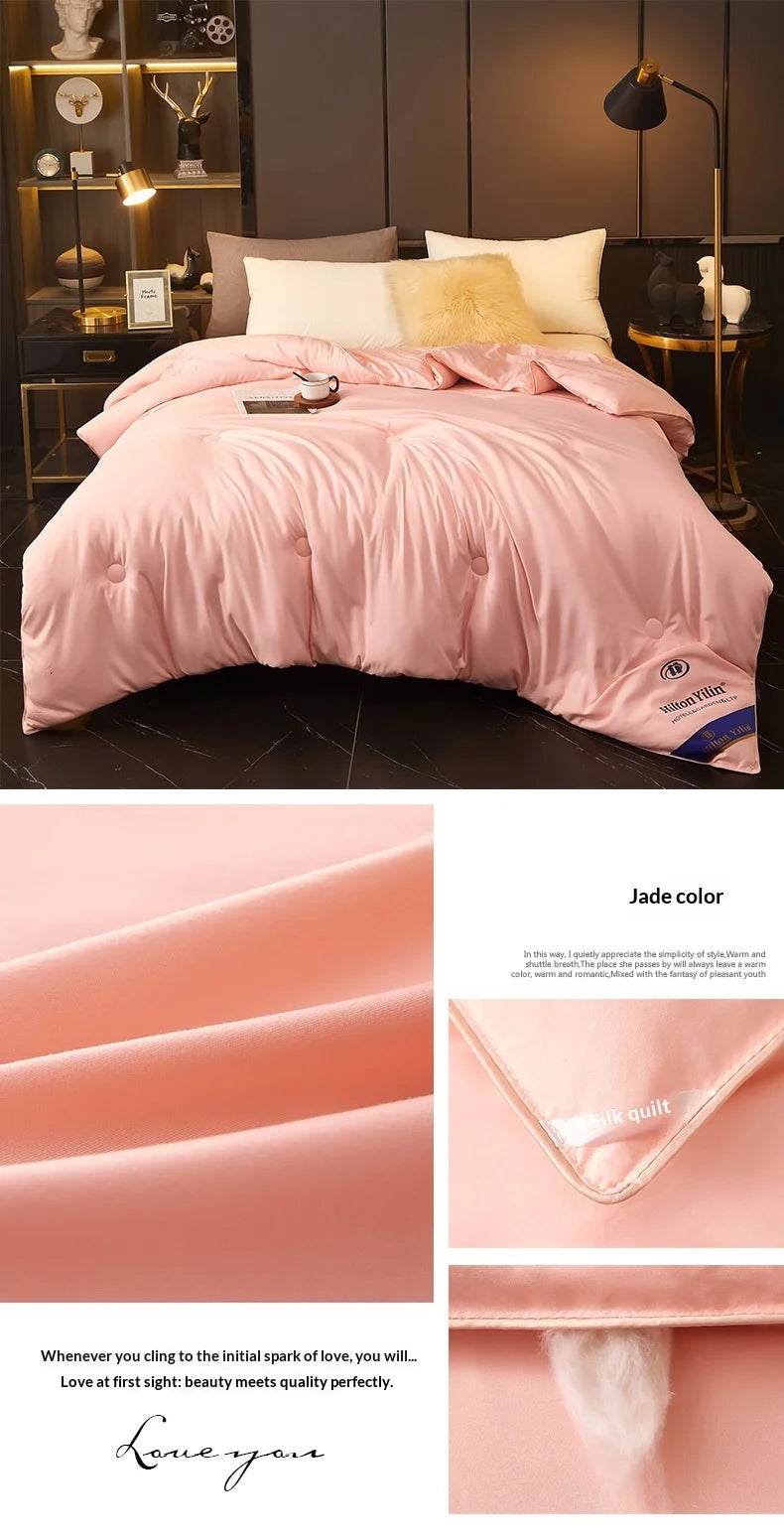 Water-Washed Cotton Quilt – Silk Cotton Fill | All-Season Hotel-Quality Comforter