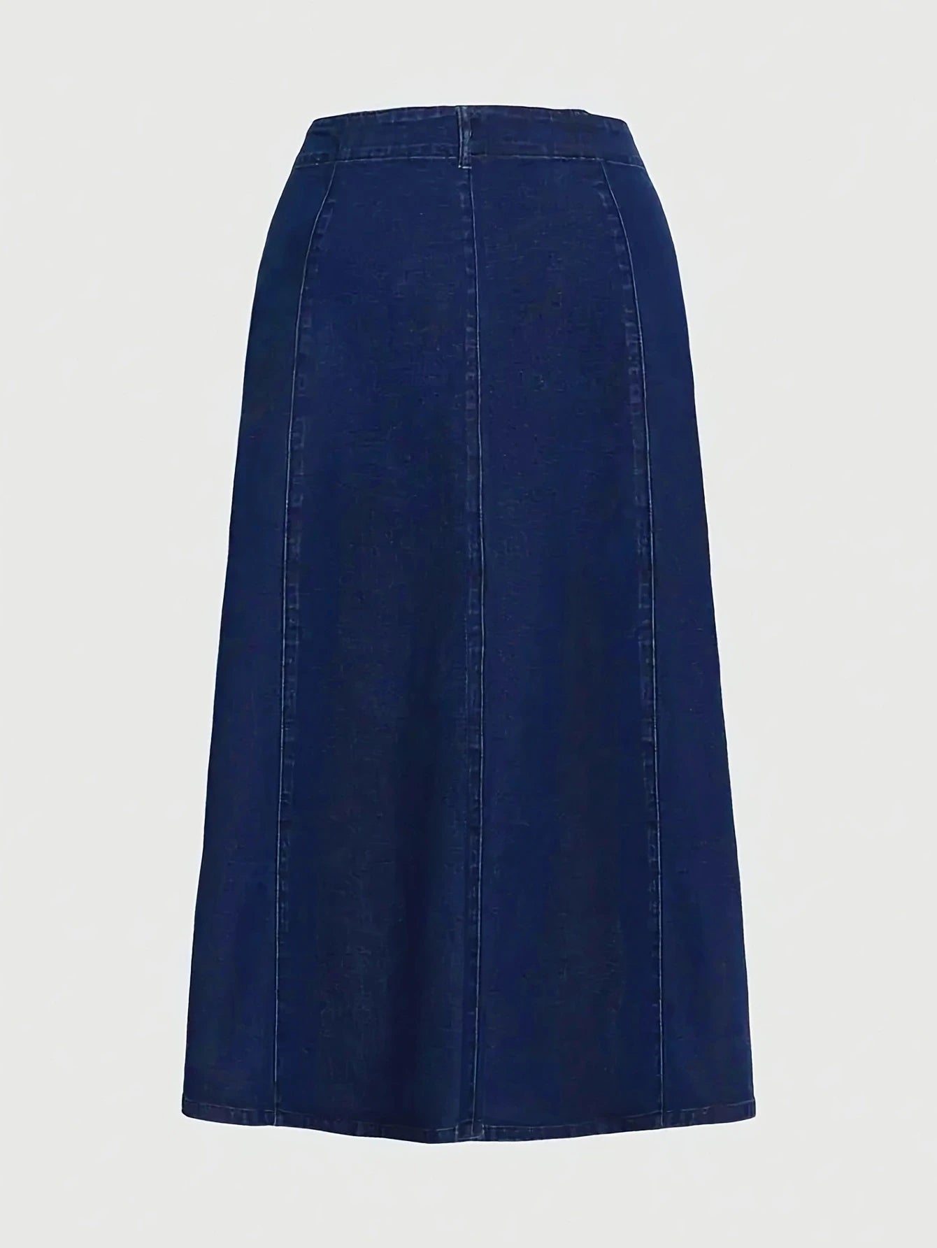Women's Casual A-Line Denim Skirts Quick Dry Lightweight Midi Length Washed Style