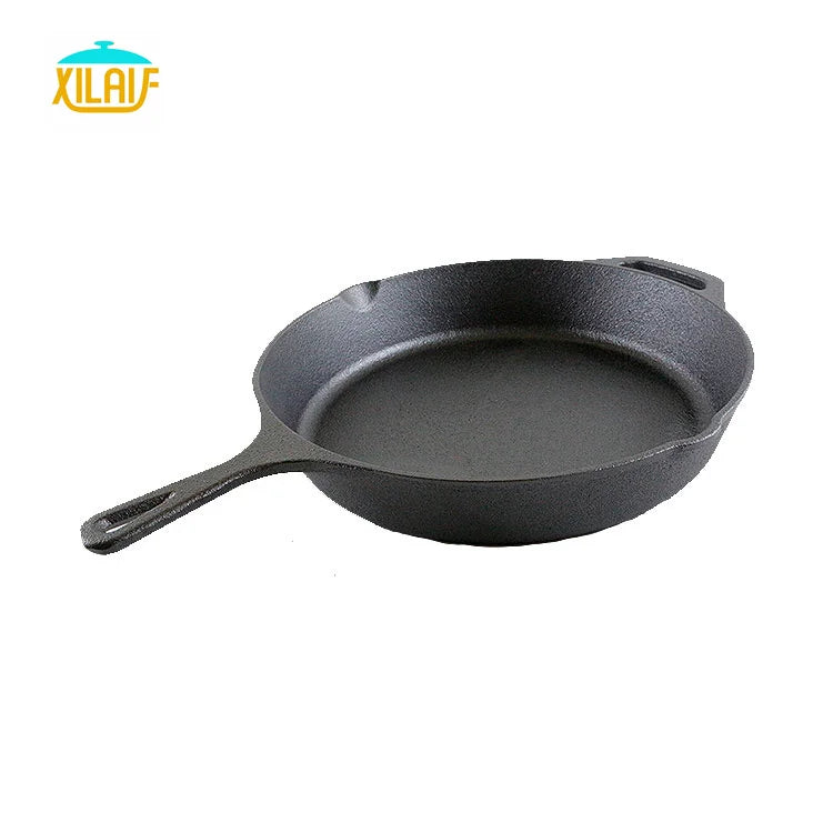 Cast Iron Frying Pan – Pre-Seasoned Skillet for Home & Outdoor Cooking