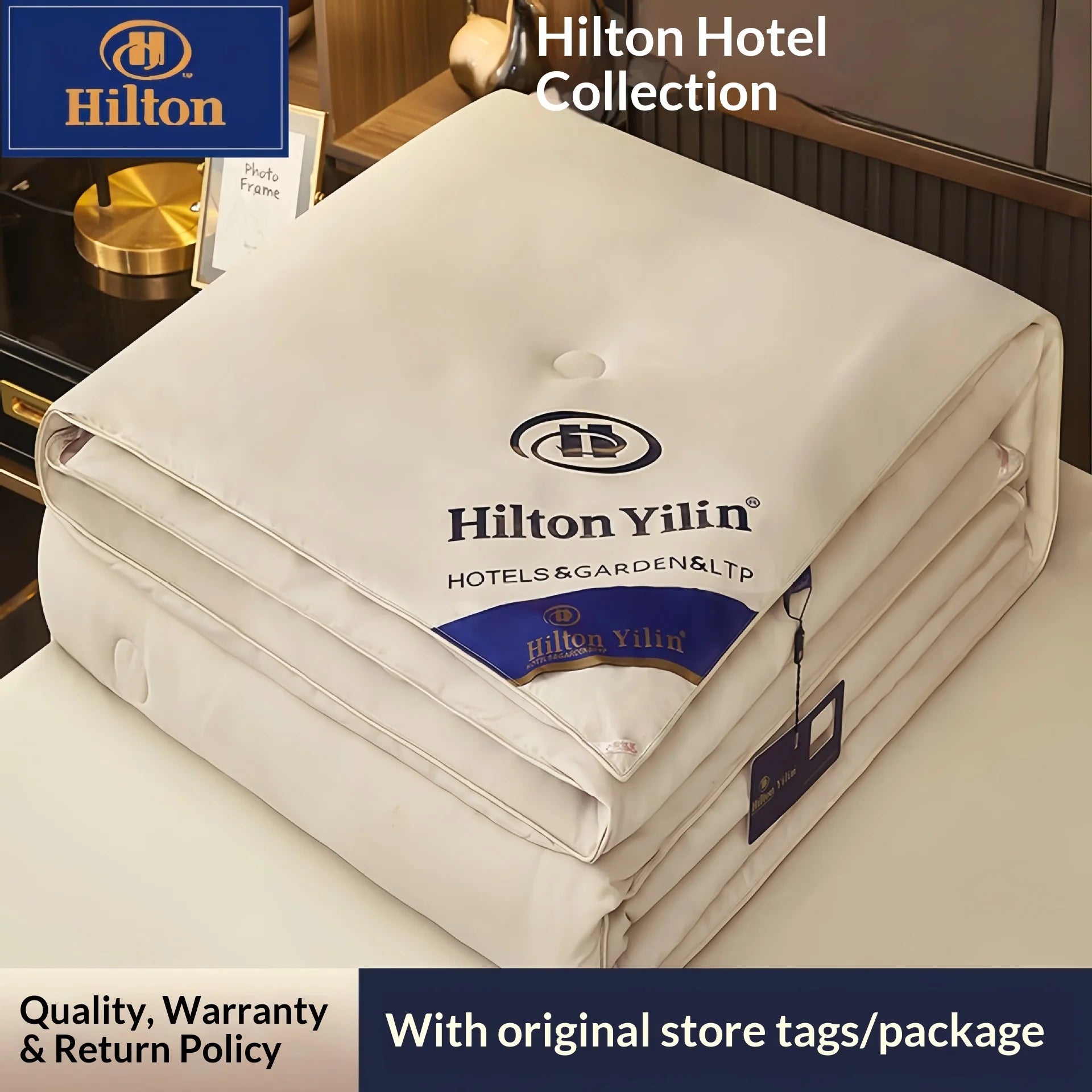 Water-Washed Cotton Quilt – Silk Cotton Fill | All-Season Hotel-Quality Comforter