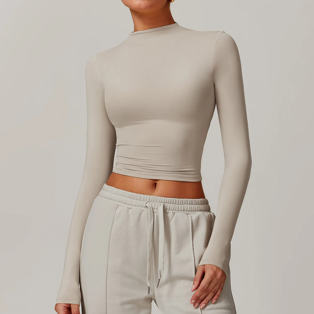 Custom High-quality Casual Sports Sweatshirt Women's High Waist Wide-leg Long-sleeved Jogging Clothes Gym Running Fitness Set (each piece sold separately)