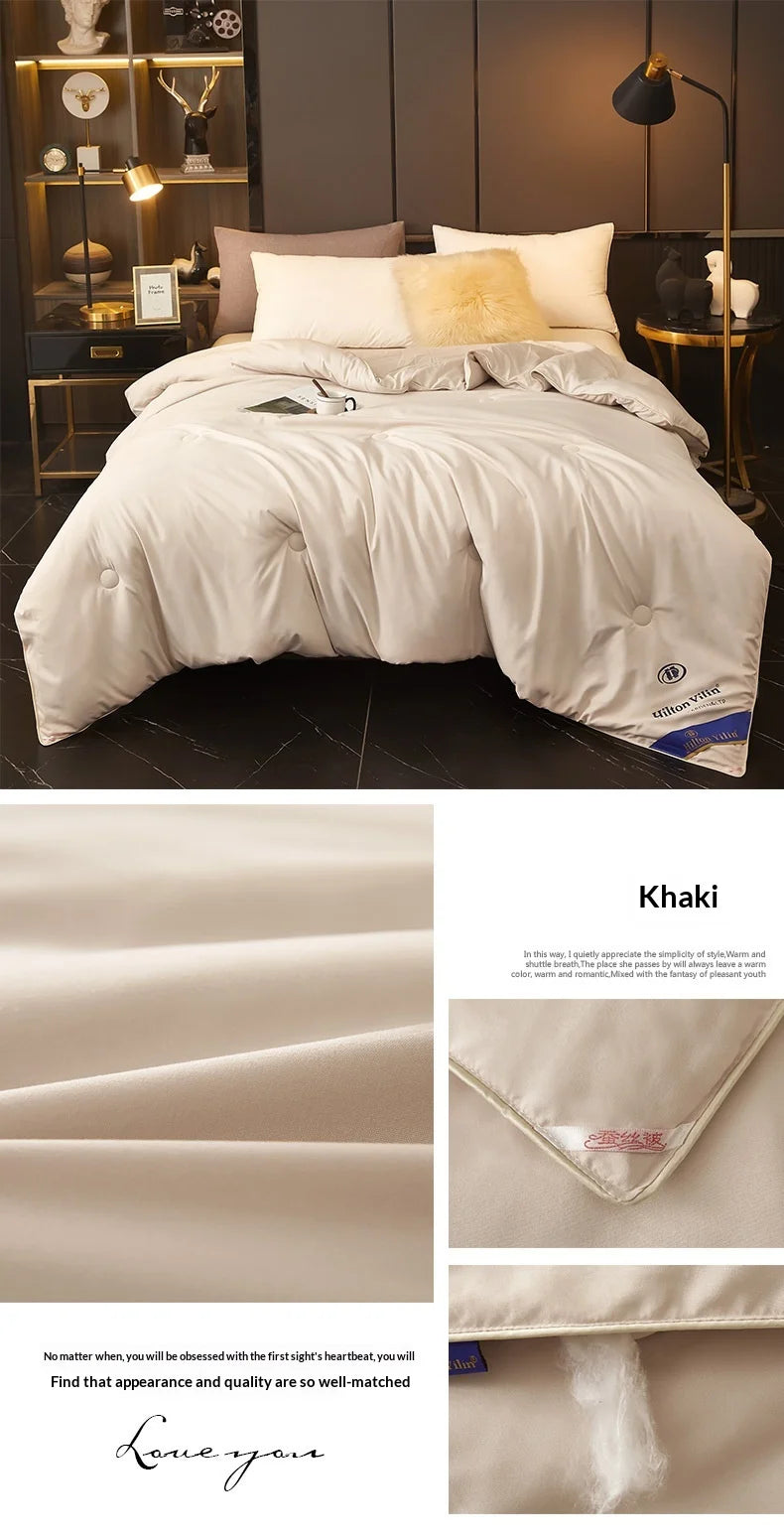 Water-Washed Cotton Quilt – Silk Cotton Fill | All-Season Hotel-Quality Comforter