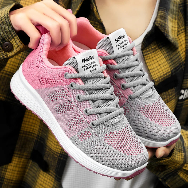 Women's Air Cushion Sport Sneakers – Lightweight Breathable Walking & Tennis Shoes