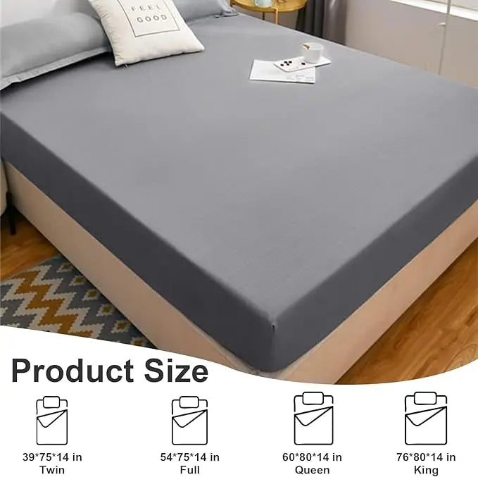 Earthing Grounding Fitted Sheet – 5% Silver Fiber & Cotton, 400TC Queen