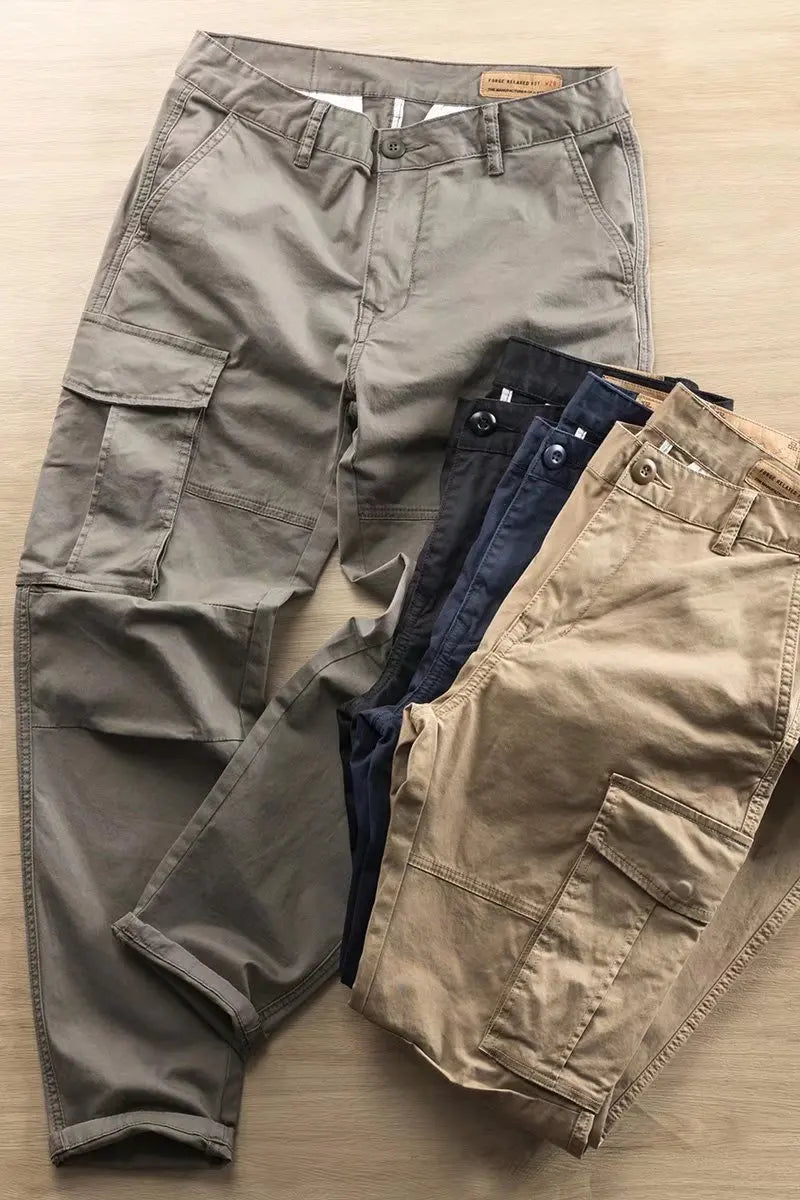 2026 NEW CHIFAN Men's Cargo Pants Multi Pockets Long Trousers