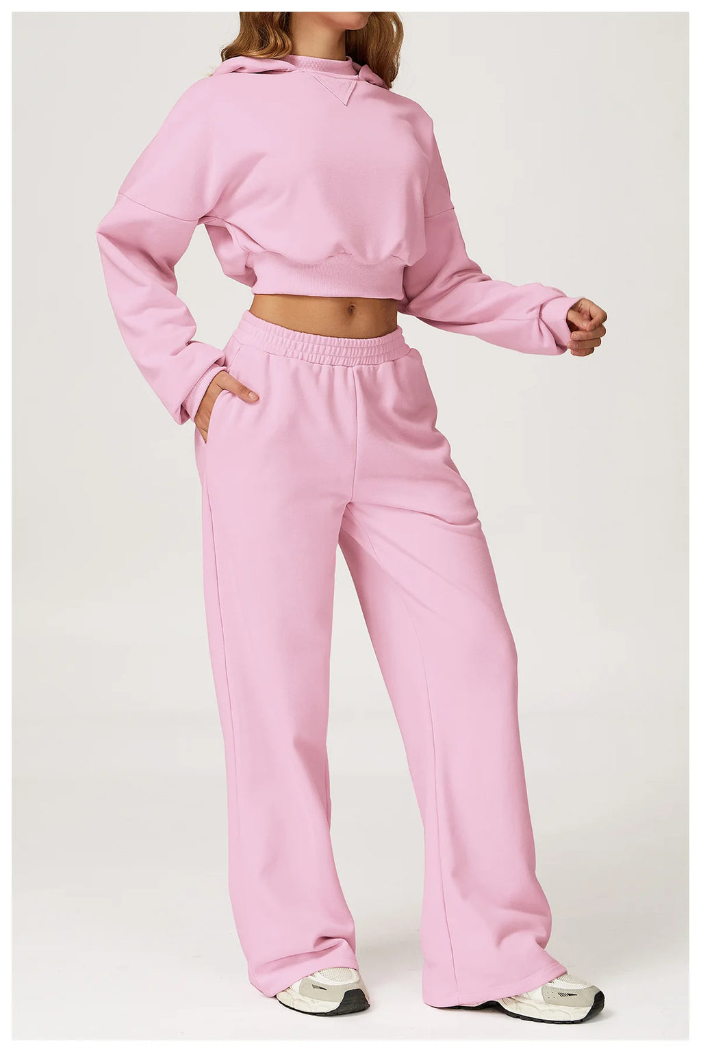 Women's 2-Piece Cropped Hoodie & Jogger Set – Gym to Street Activewear