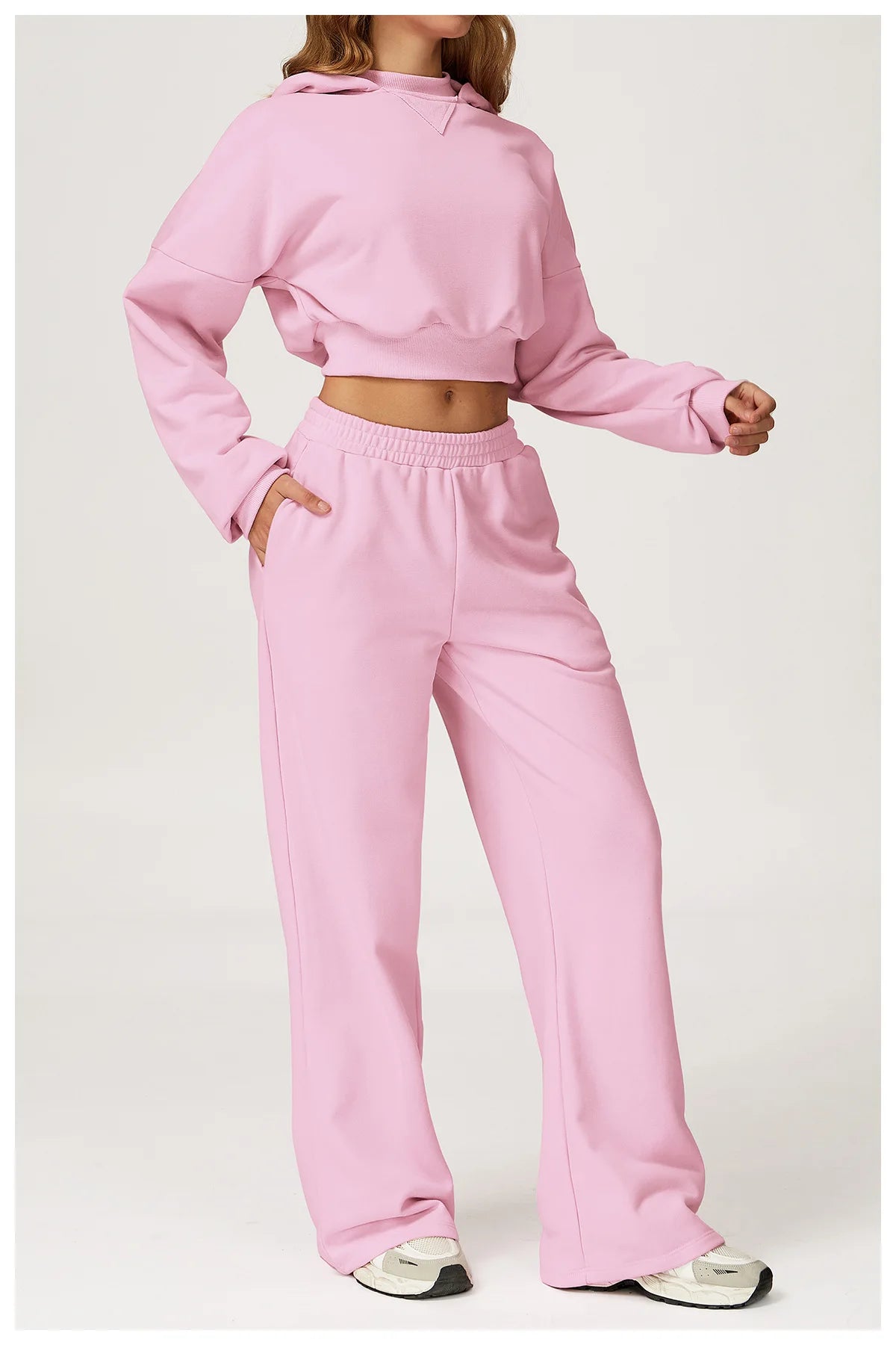 Women's 2-Piece Cropped Hoodie & Jogger Set – Gym to Street Activewear