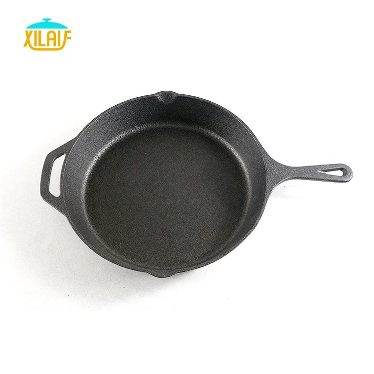 Cast Iron Frying Pan – Pre-Seasoned Skillet for Home & Outdoor Cooking