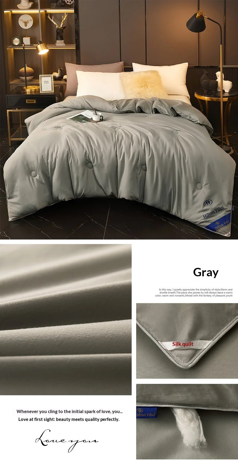 Water-Washed Cotton Quilt – Silk Cotton Fill | All-Season Hotel-Quality Comforter
