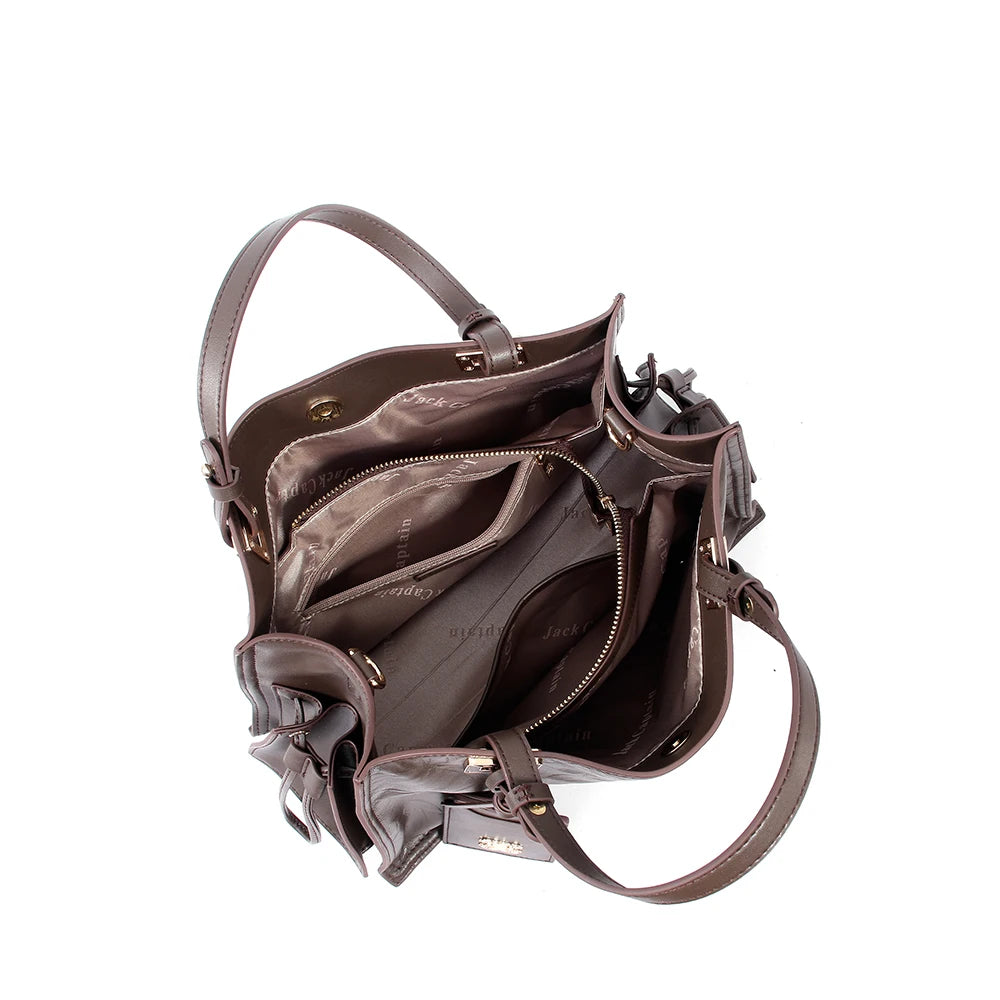 Genuine Leather Convertible Shoulder Bag – Women's Vintage Everyday Tote