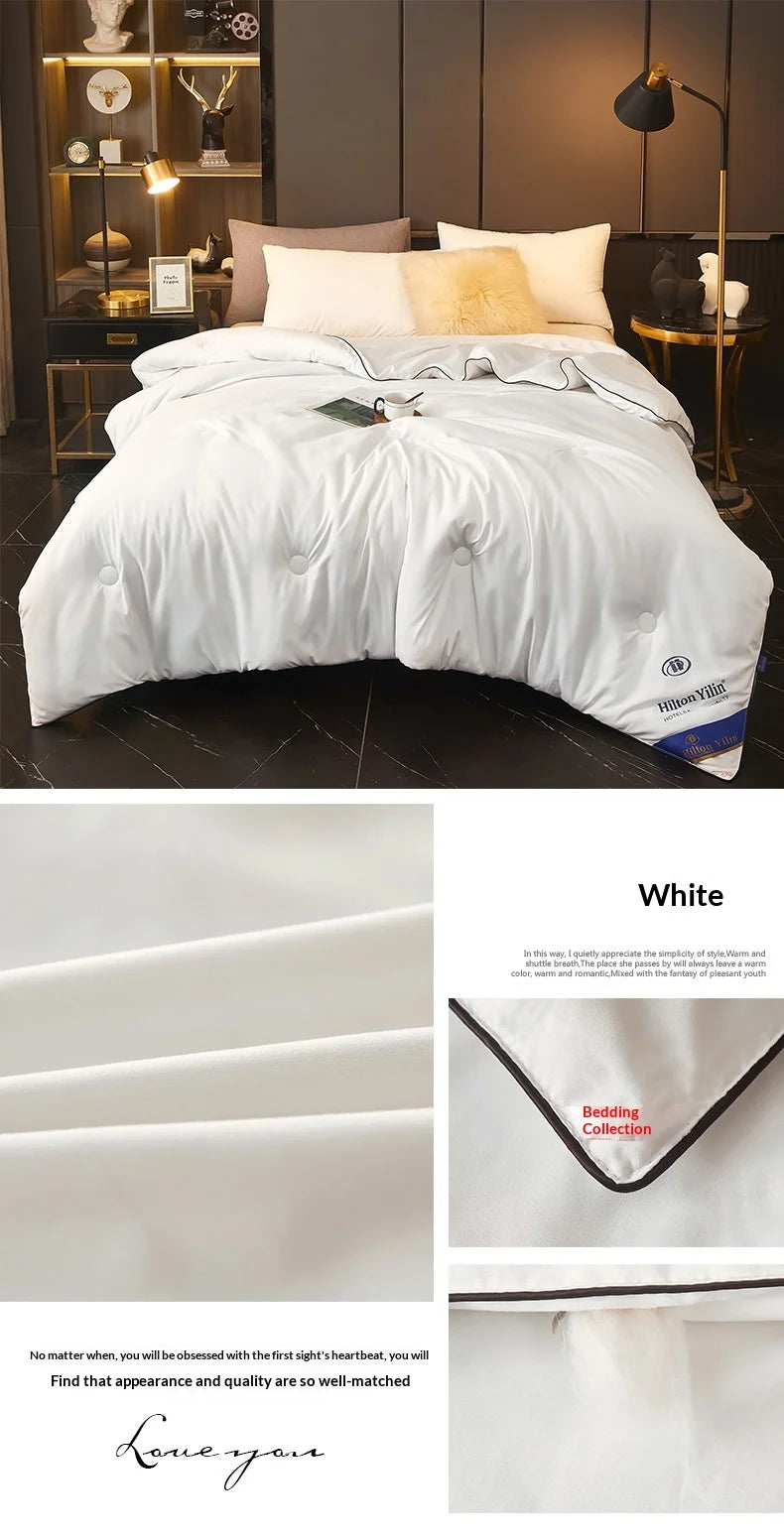 Water-Washed Cotton Quilt – Silk Cotton Fill | All-Season Hotel-Quality Comforter