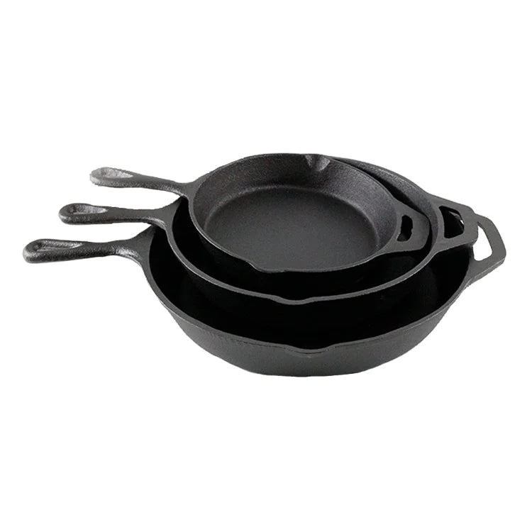 Cast Iron Frying Pan – Pre-Seasoned Skillet for Home & Outdoor Cooking