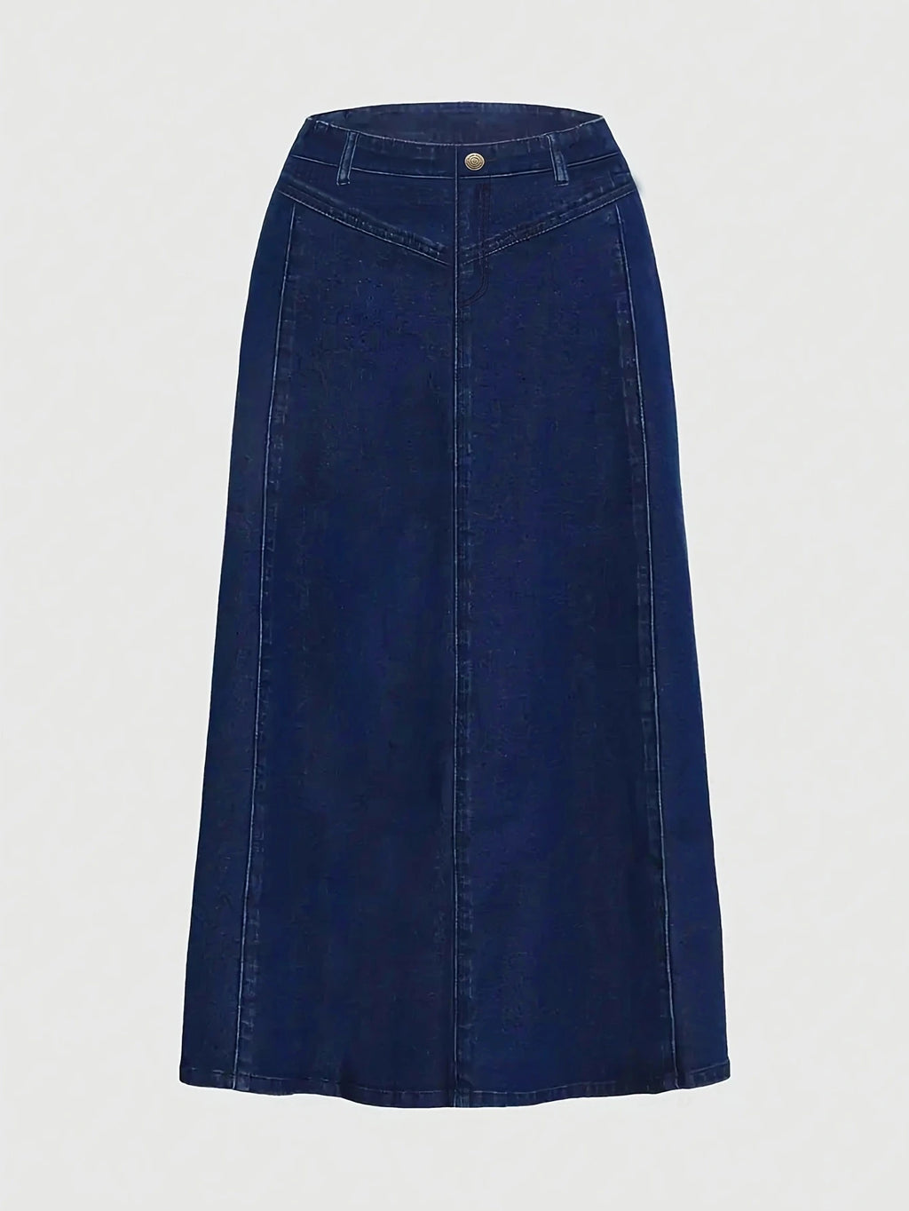 Women's Casual A-Line Denim Skirts Quick Dry Lightweight Midi Length Washed Style