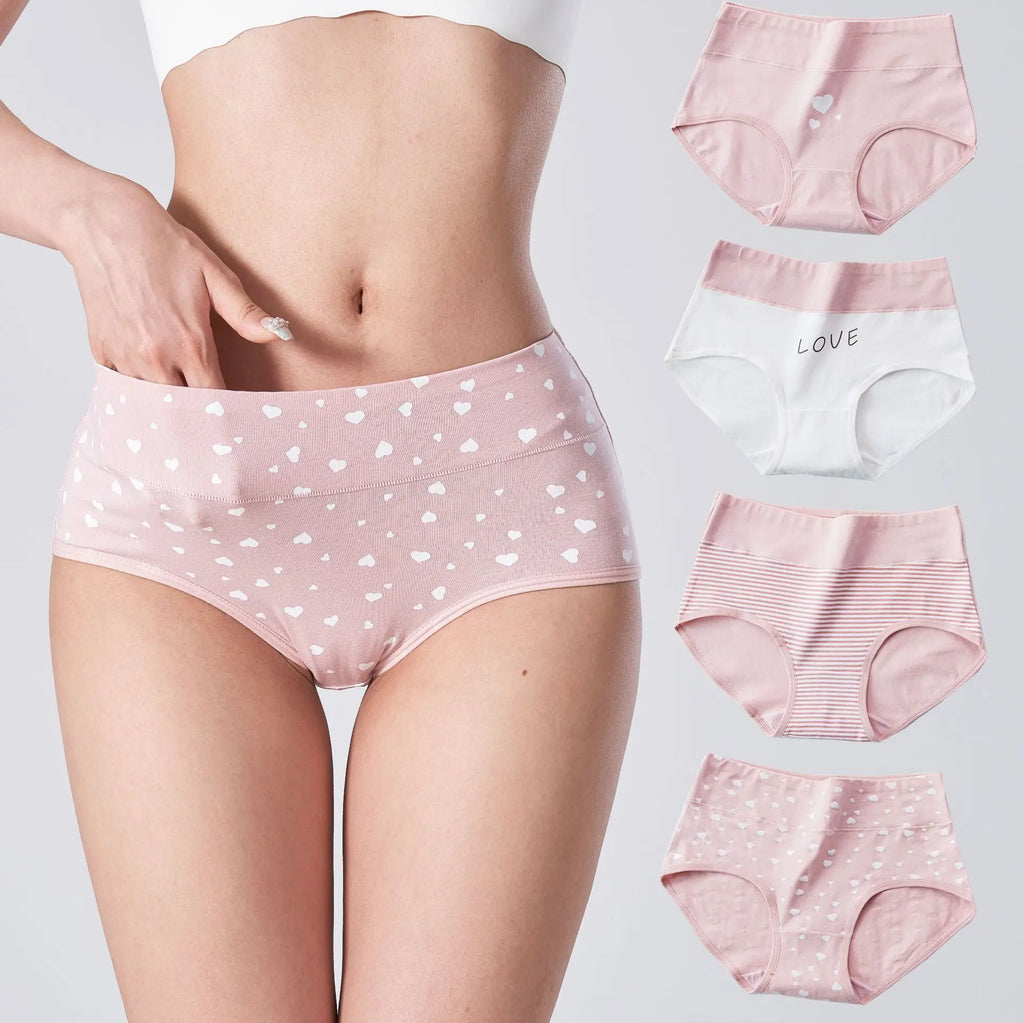 Women's Cotton Briefs 4-Pack – Low-Rise Everyday Underwear, Multicolor