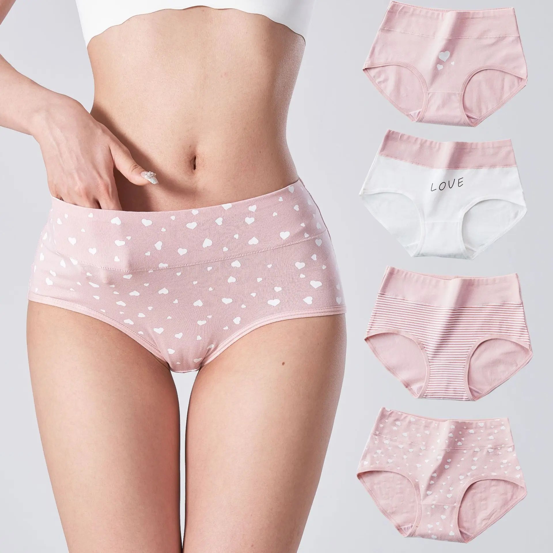 Women's Cotton Briefs 4-Pack – Low-Rise Everyday Underwear, Multicolor