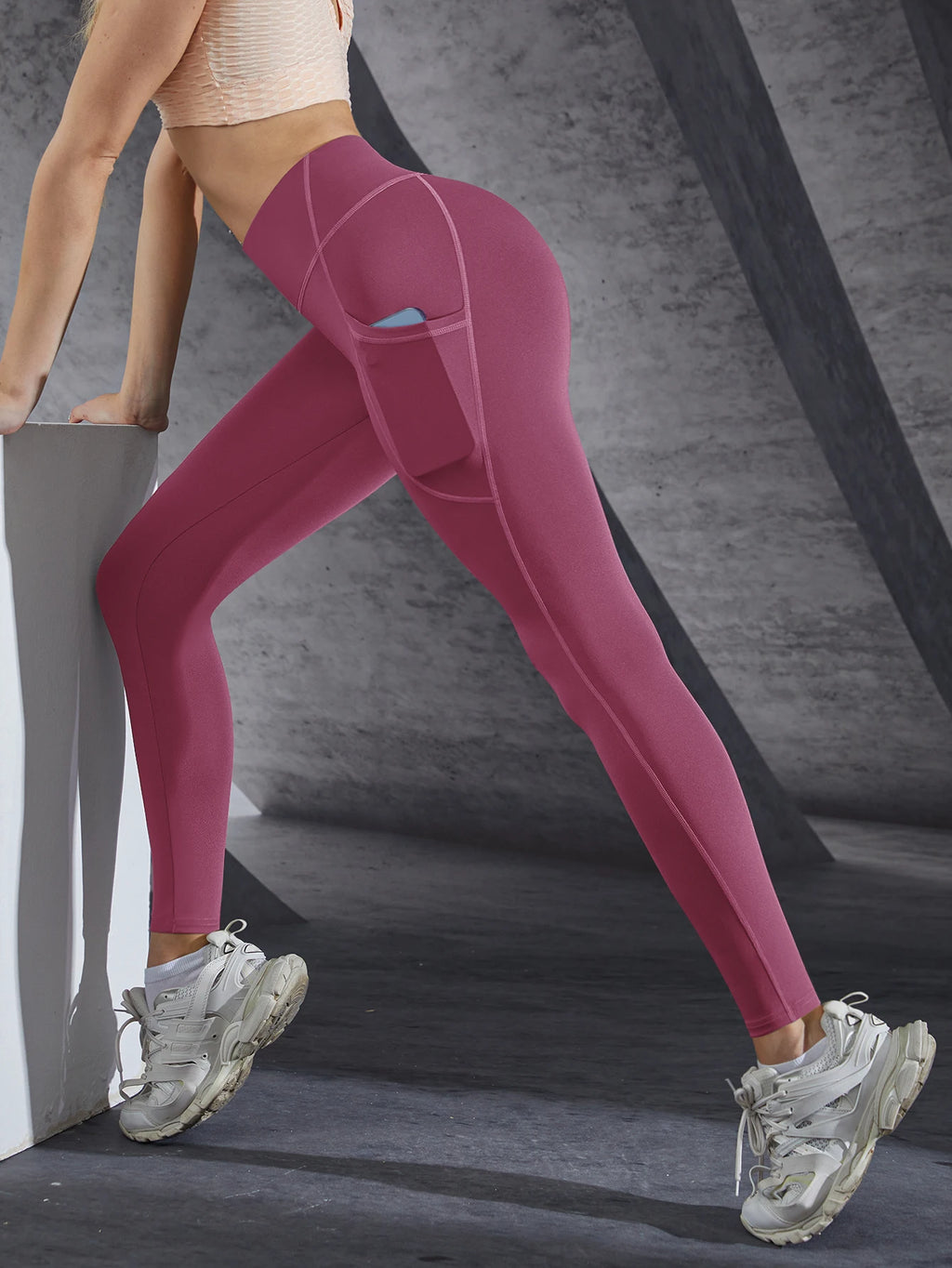 New High Waist Women's Leggings Stretch Yoga Pants Tights With Pockets