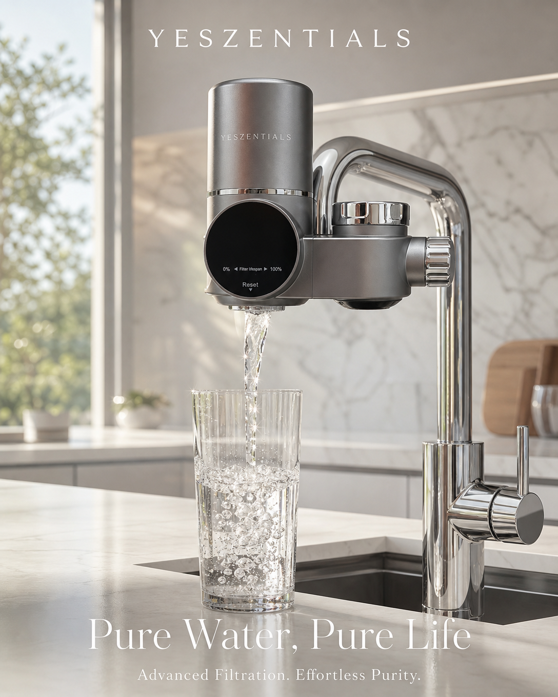 Yeszentials Smart UV Faucet Water Purifier – Kitchen & Bathroom Filter